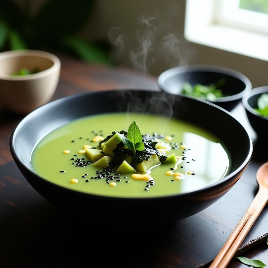 Sopa de Calabacín y Apio con Toque de Wasabi: Receta Japonesa Detox en Thermomix