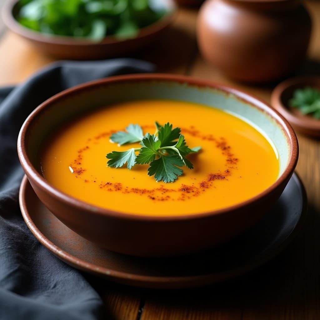 Sopa de Calabaza y Cacahuete con Especias de Berberé: Receta Etiopía en Olla Exprés