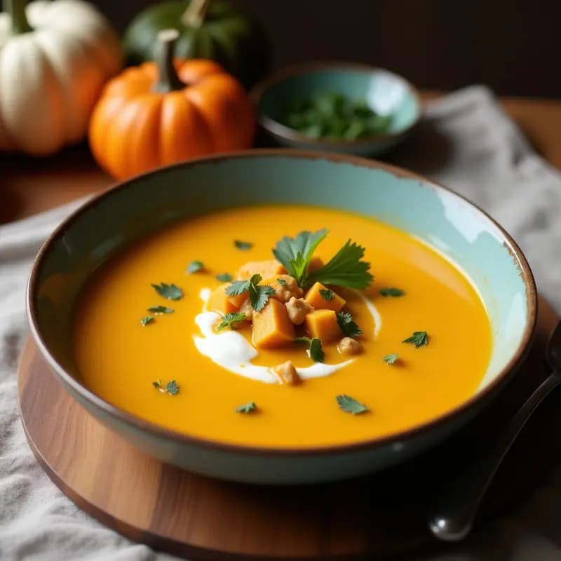 Sopa de Calabaza y Coco con Curry: Receta Vegana en 20 Minutos y Alta en Fibra