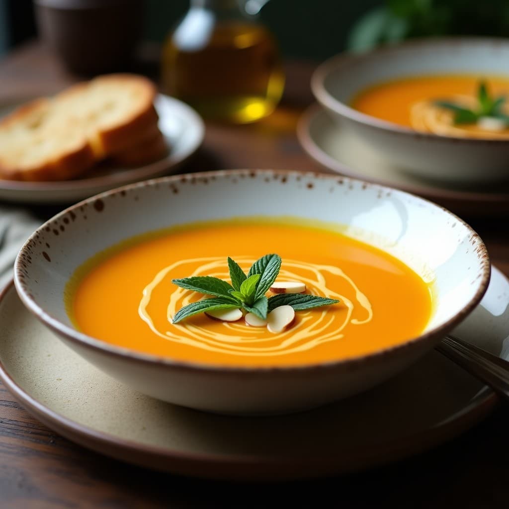 Sopa de Calabaza y Jengibre con Aceite de Oliva Virgen Extra: Receta Andaluza Keto