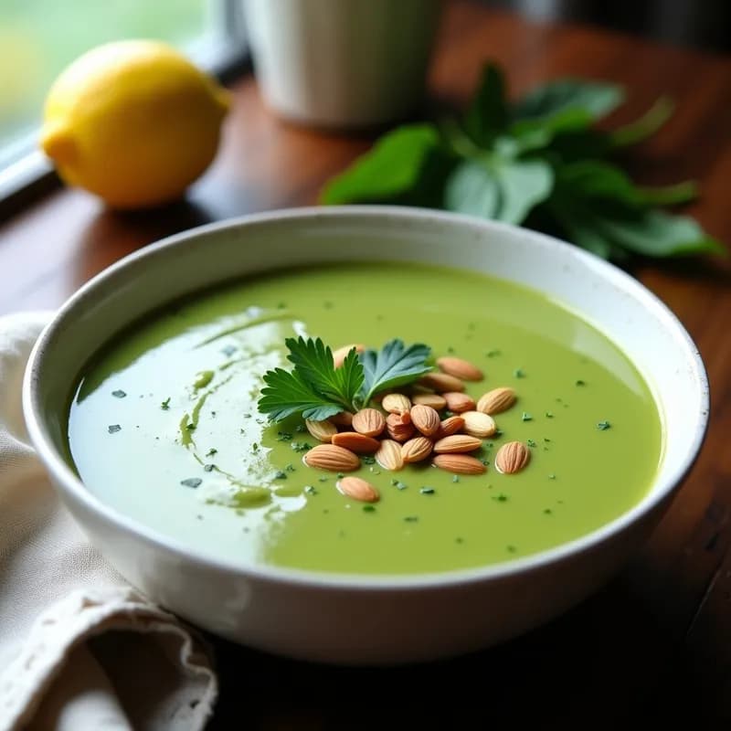 Sopa Crema de Espinacas y Alcachofas: Receta Vegana en 25 Minutos con Toque Aromático