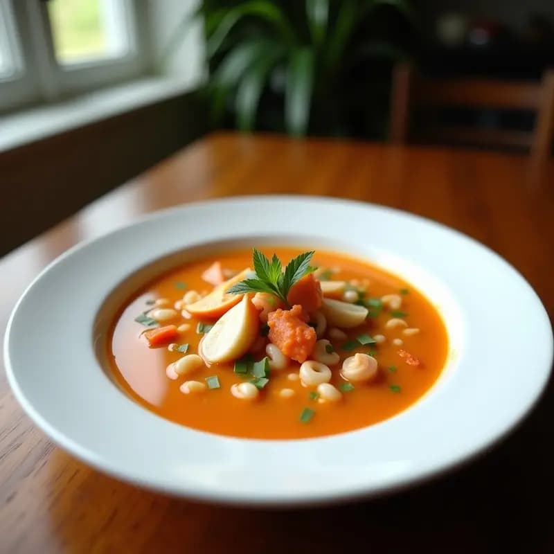 Sopa de Cua Cua con Mariscos y Coco: Receta Panameña Exótica y Cremosa