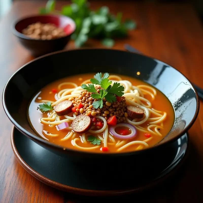 Sopa de Fideos Chinos Dan Dan: Receta de Sichuan con Carne Picada y Especias