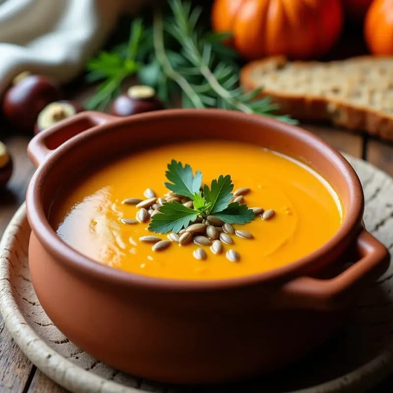 Sopa de Castañas y Boniato Vegana: Receta Reconfortante y Alta en Fibra en 25 Minutos