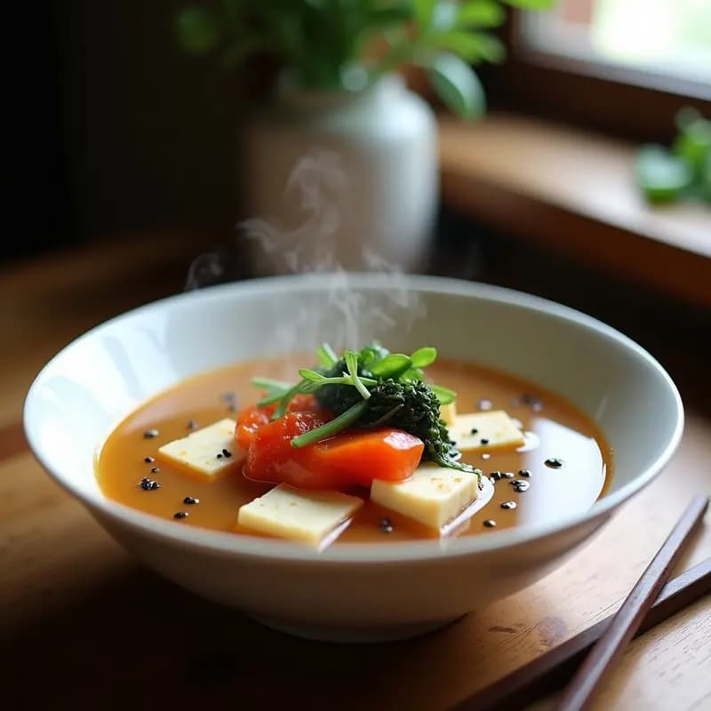 Sopa de Miso con Verduras Fermentadas: RecetaProbiótica en 15 Minutos para Digestion Ligera
