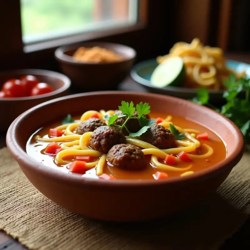 Sopa de Fideo con Albóndigas de Lentejas: Receta Mexicana Vegana y Reconfortante