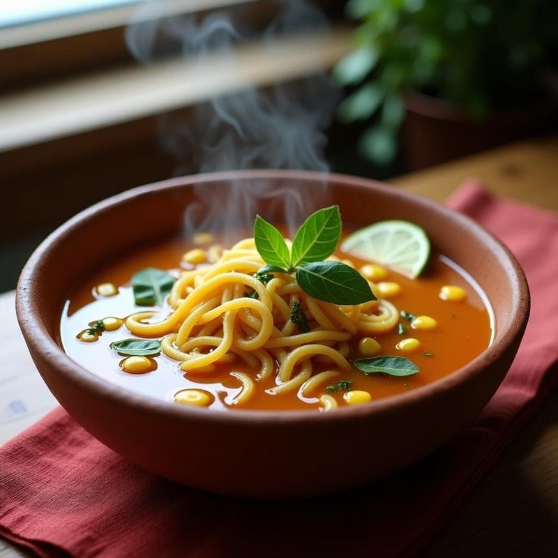 Sopa de Fideo con Chipotle y Caldo de Huitlacoche: Receta Mexicana Vegana en Thermomix