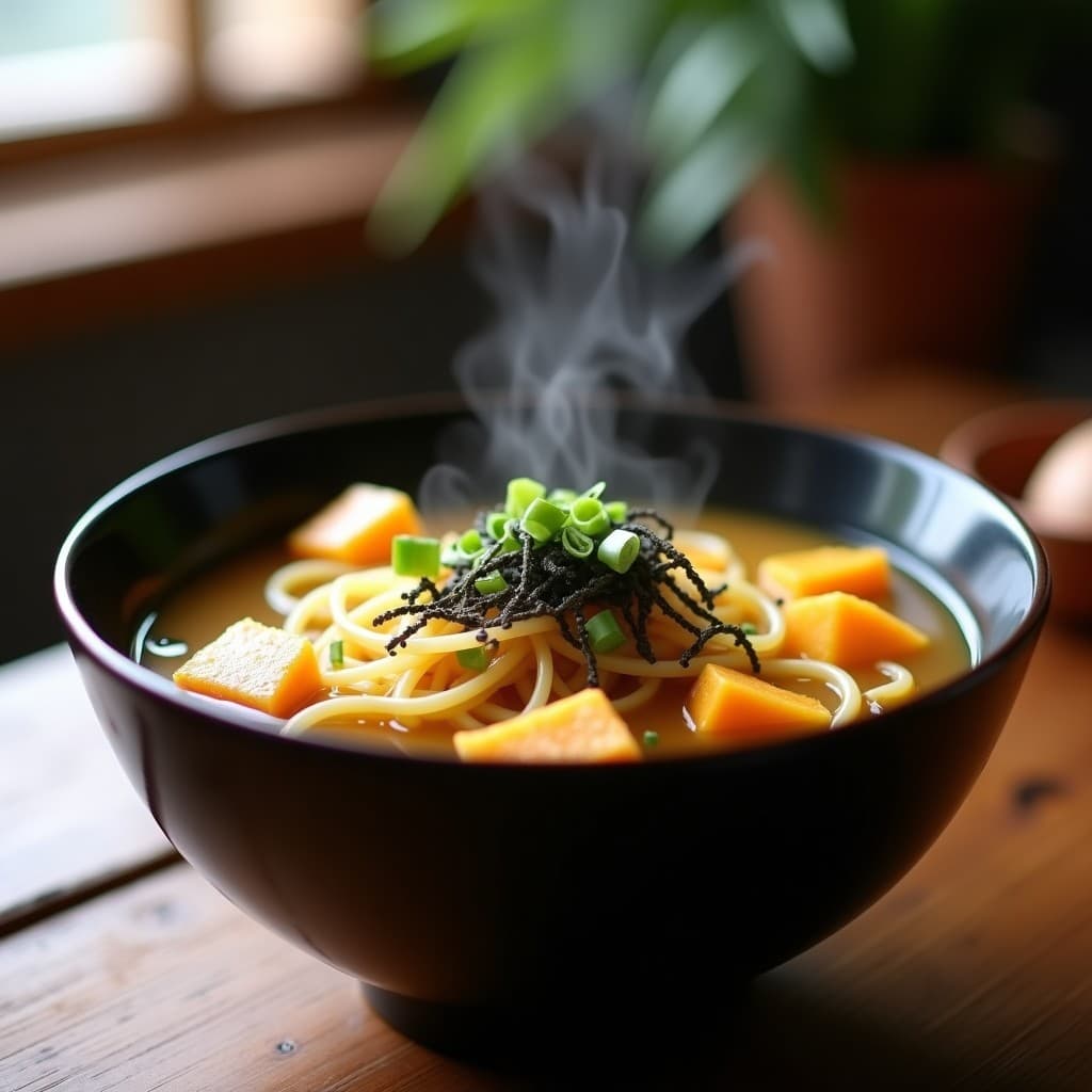 Sopa de Fideo de Kabocha y Jengibre: Receta Japonesa Keto en Olla Lenta
