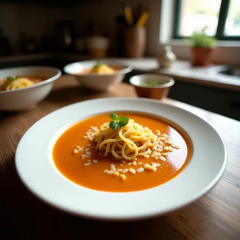 Sopa de Fideos de Arroz con Limón y Azafrán: Receta Persa Reconfortante (Ash Reshteh)