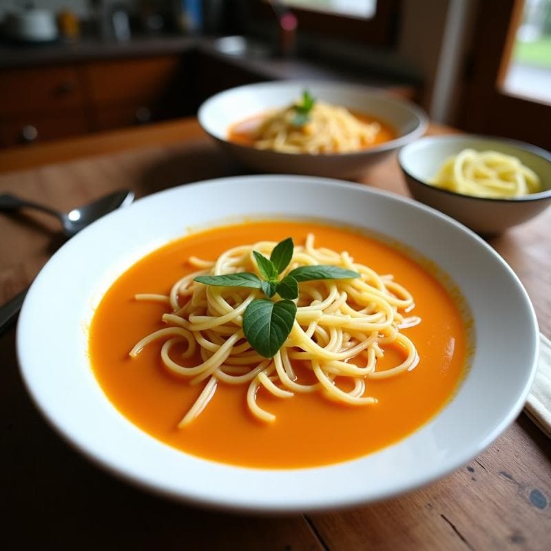 Sopa de Fideos de Lentejas con Jengibre y Limón Kaffir: Receta Tailandesa Detox
