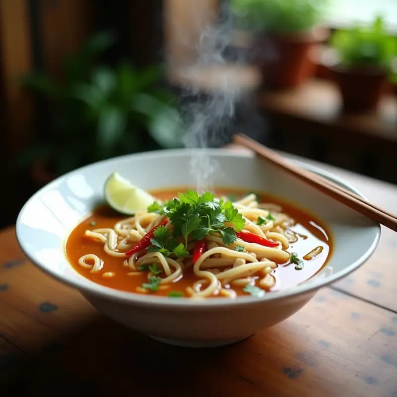 Sopa de Fideos con Pollo y Jengibre: Receta Vietnamita en Olla Express Anti Gripal