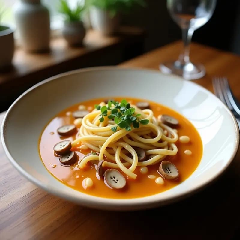 Sopa de Fideos de Trigo Sarraceno con Hongos Shiitake: Receta Japonesa Sin Gluten en 15 Minutos