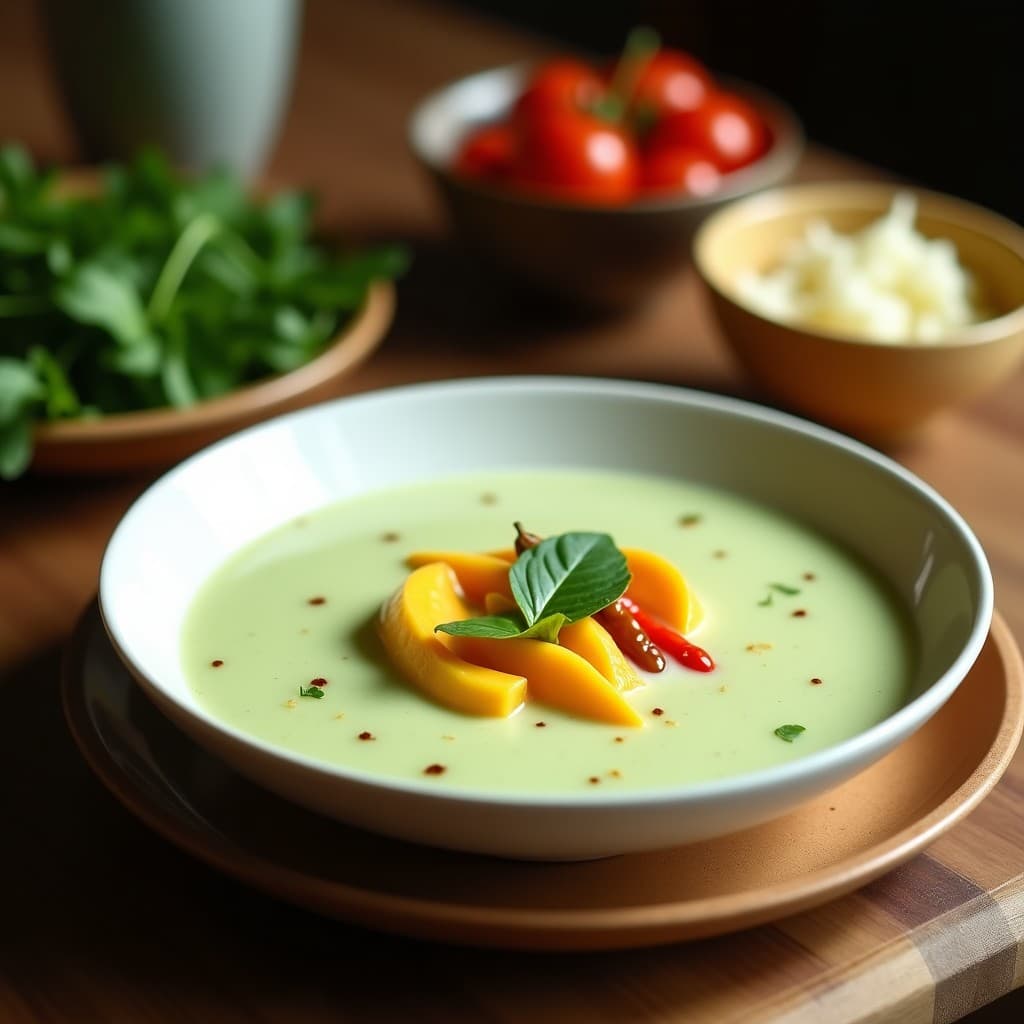 Sopa Fría de Mango Verde y Leche de Coco con Jalapeños: Receta Mexicana Detox