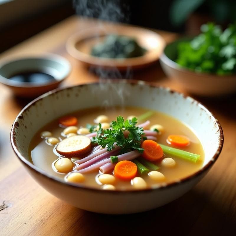 Sopa de Frijoles Blancos y Alga Kombu: Receta Japonesa Depurativa en Olla Express