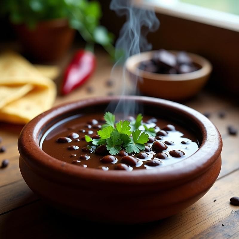 Sopa de Frijoles Negros y Chocolate: Receta Mexicana en Thermomix con Toque Dulce