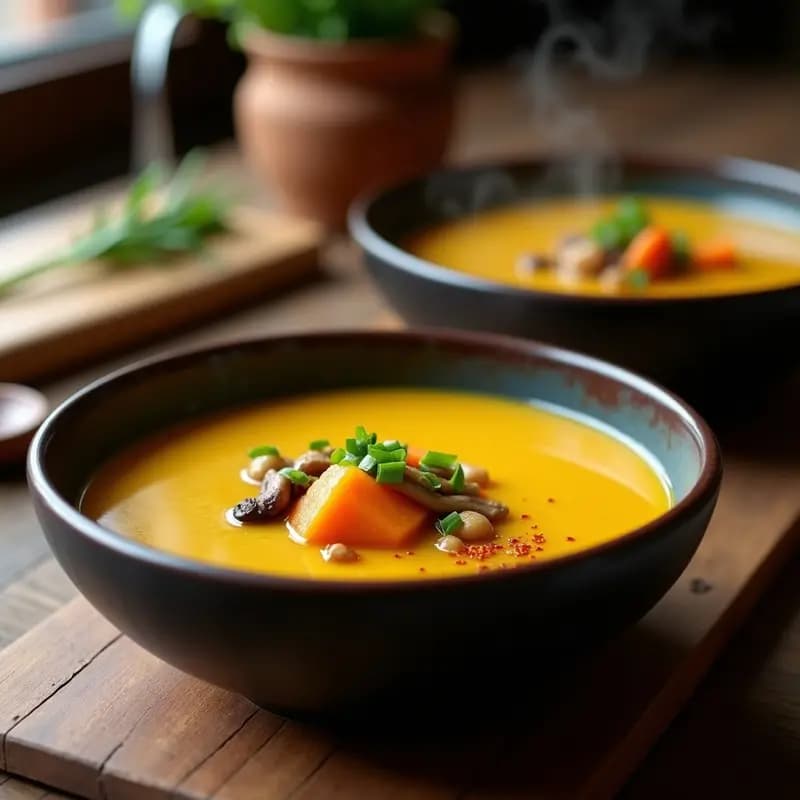 Sopa de Job’s Tears con Champiñones Shiitake y Azafrán: Receta China Depurativa en Olla Exprés