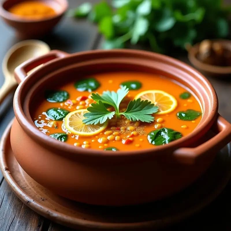 Sopa de Lentejas Rojos con Curry y Espinacas: Receta India Vegana y Reconfortante