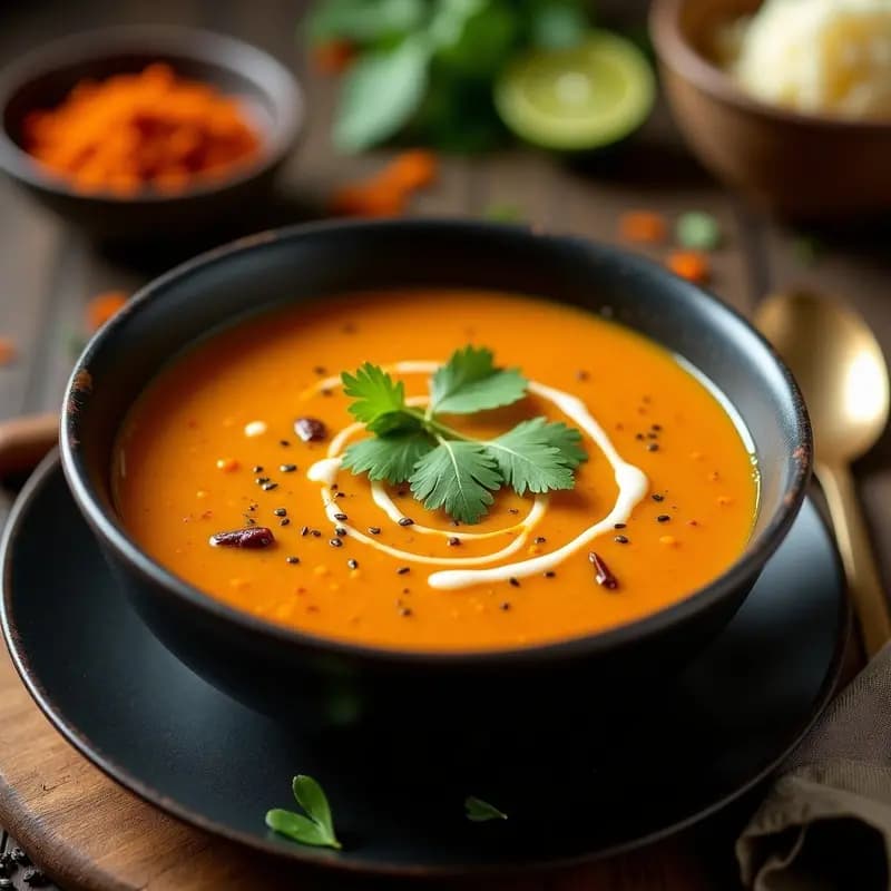 Sopa de Lentilja Roja con Jengibre y Cúrcuma: Receta India Keto en Olla Rápida