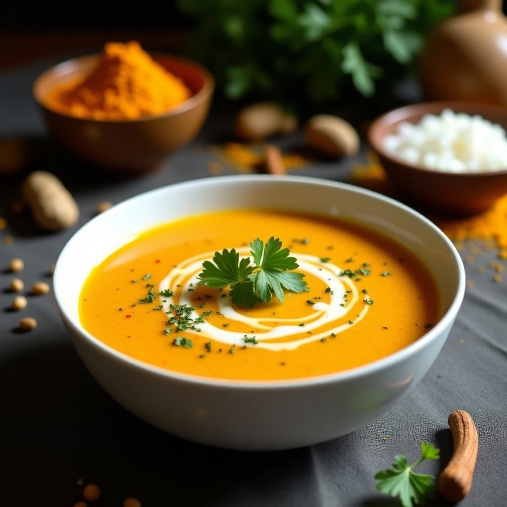 Sopa de Lentillas con Jengibre y Cúrcuma: Receta India Depurativa en Thermomix