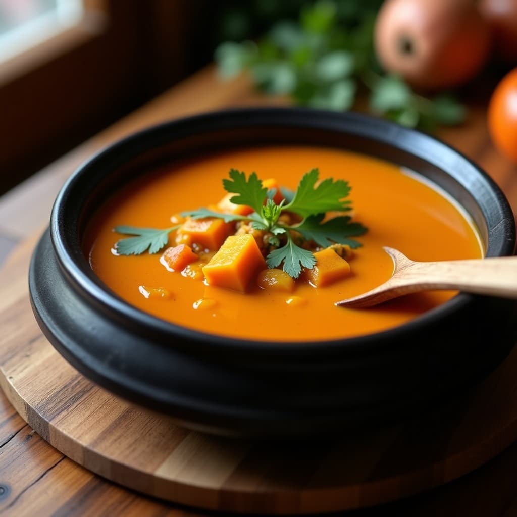 Sopa de Miscua con Calabaza y Jengibre: Receta Tradicional Angoleña en Olla Express