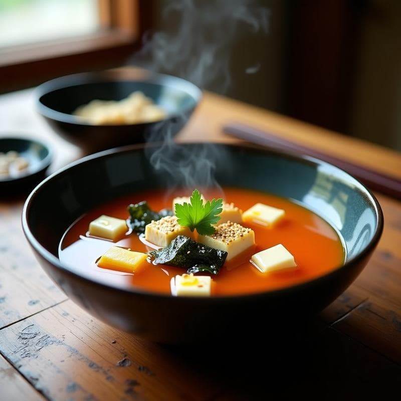Sopa de Miso con Escabeche Peruano: Receta Fusion Umami en 25 Minutos
