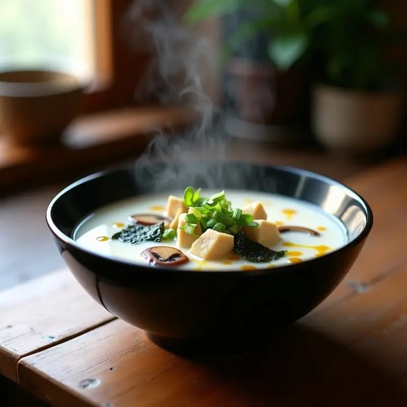 Sopa de Misoz con Tofu y Hongos Shiitake: Receta Japonesa Vegana y Probiótica