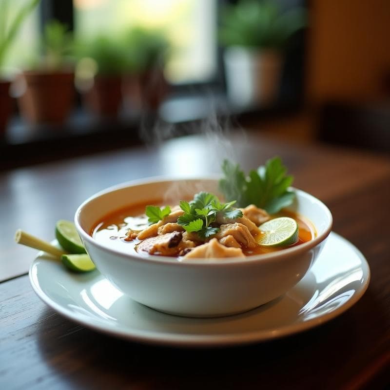Sopa Thai de Pollo y Lemongrass: Receta en Olla Express con Jengibre y Lima