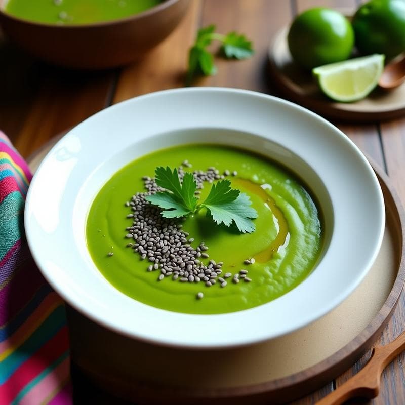 Sopa de Tomate Verde y Algas Espirulina: Receta Mexicana Detox en Thermomix