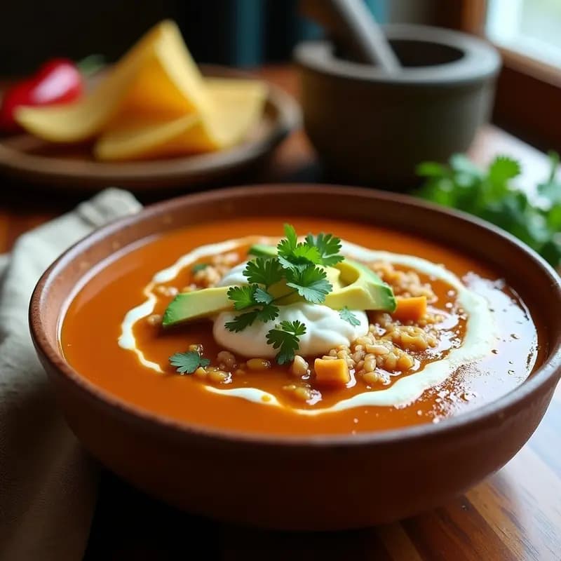 Sopa de Tortilla de Maíz con Pollo Desmenuzado: Receta Mexicana Reconfortante en Olla Rápida