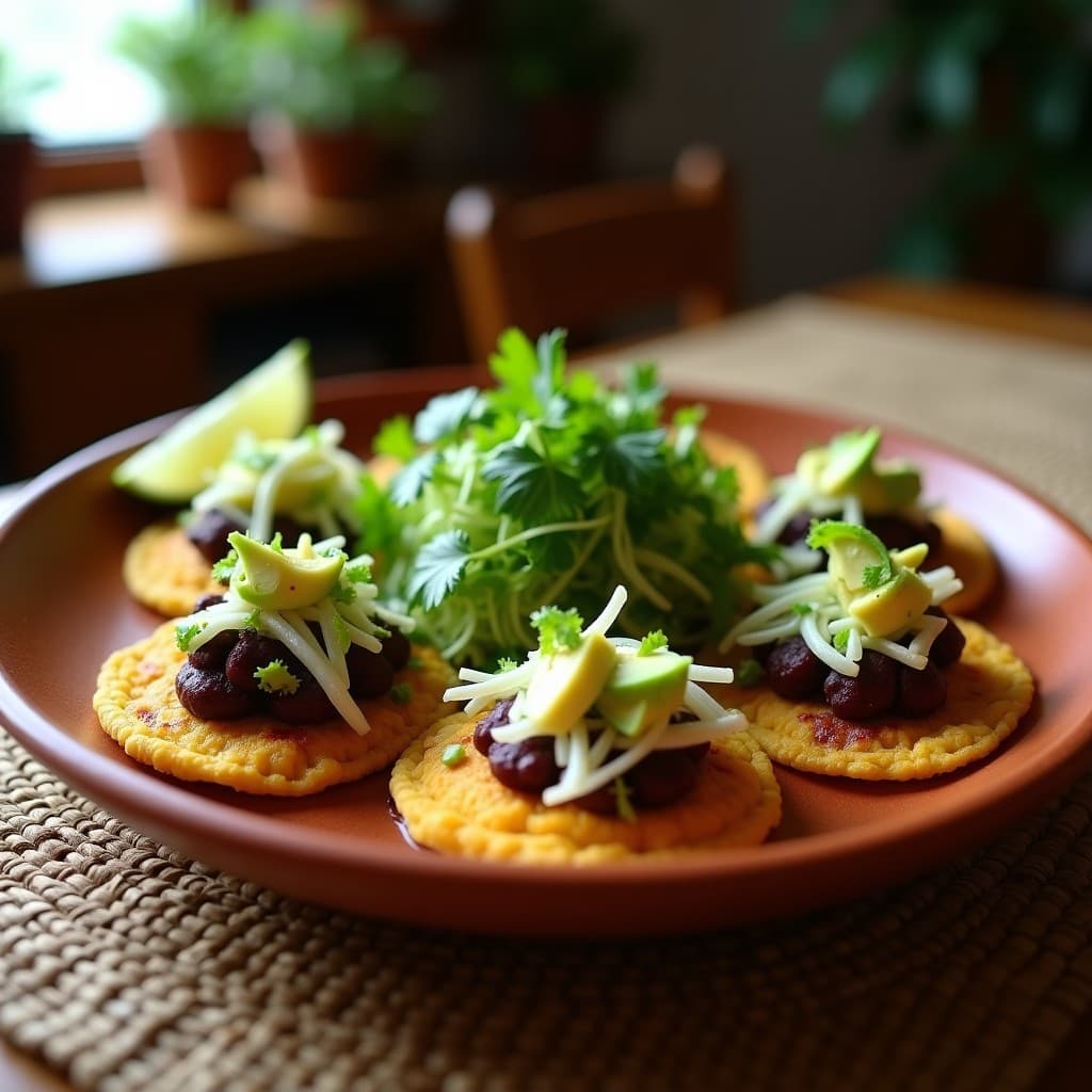 Sopes de Amaranto y Frijoles Negros: Receta Mexicana Vegana en Airfryer Crujiente
