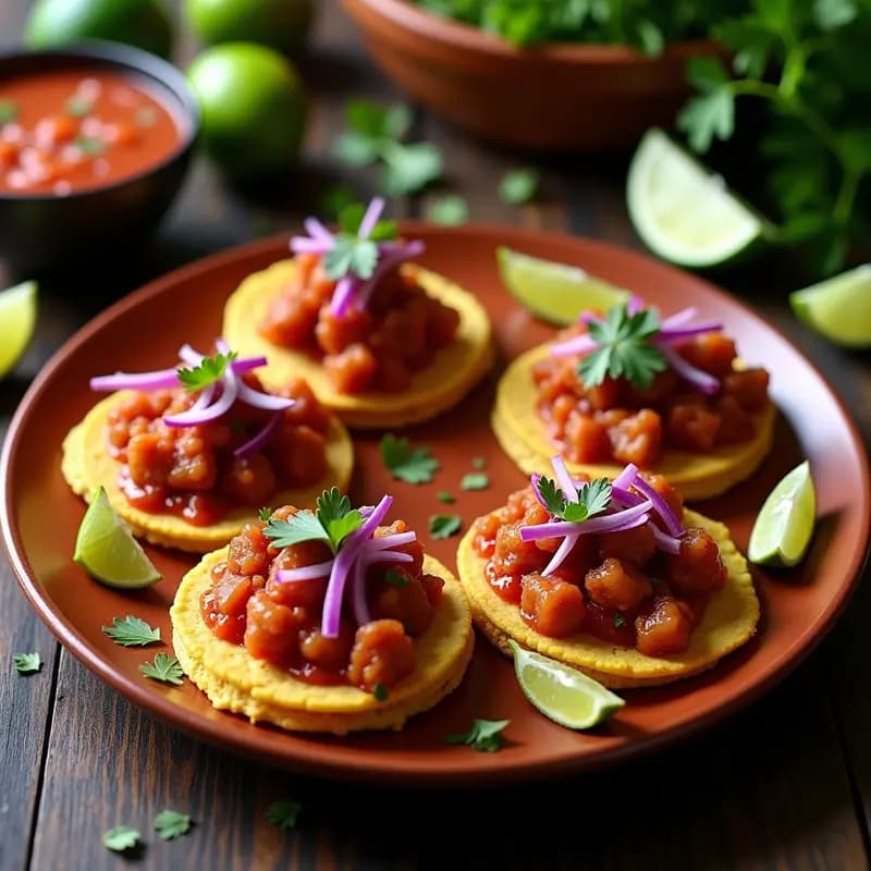 Sopes de Chicharrón Vegano y Salsa Roja: Receta Mexicana Sin Carne y Crujiente