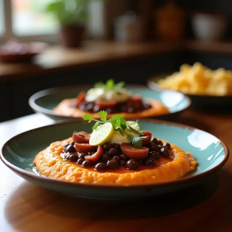 Sopes Mexicanos con Frijoles Negros y Chorizo: Tortitas Gruesas con Toppings Tradicionales