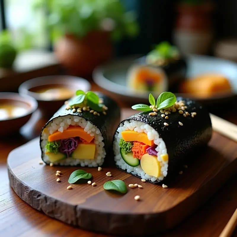 Sushi Burrito con Agnolotti de Calabaza y Trufa: Fusión Japonesa-Italiana para Llevar