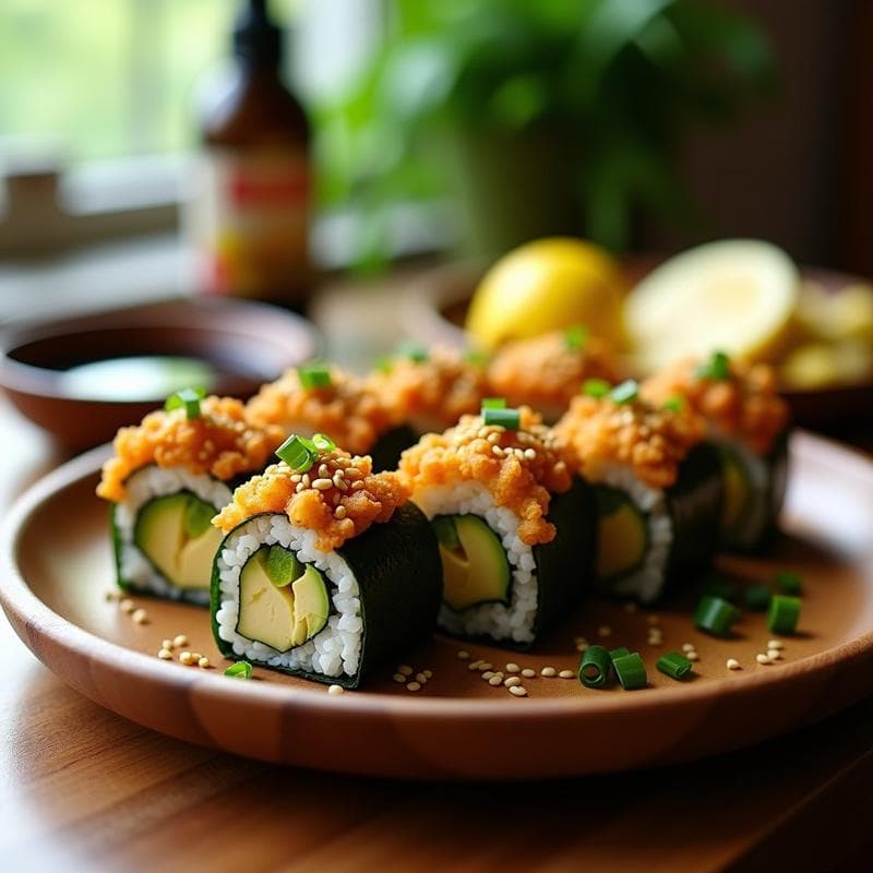 Sushi de Cauliflower y Aguacate: Receta Vegana en Airfryer Sin Arroz en 20 Minutos