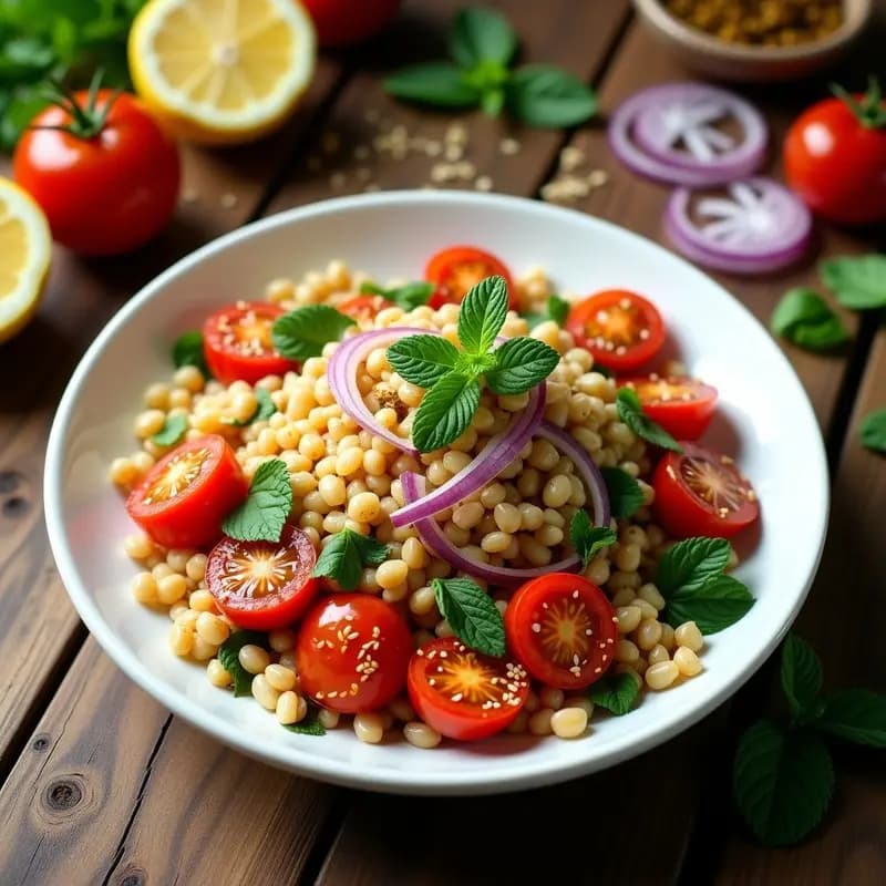 Tabboule de Trigo Burgol y Tomate: Ensalada Libanesa Fresca y Sin Gluten