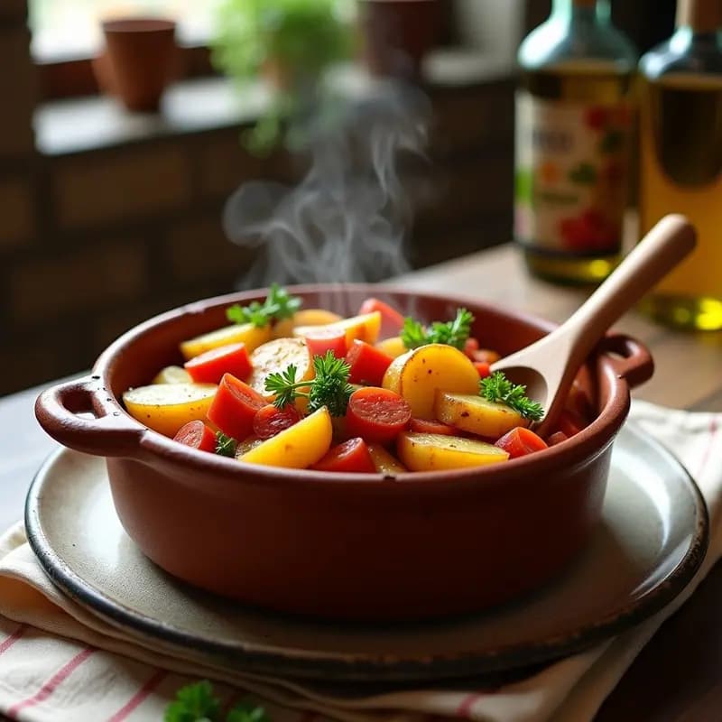 Tacones de Patata Gallega: Receta Tradicional con Chorizo y Pimentón en 30 Minutos