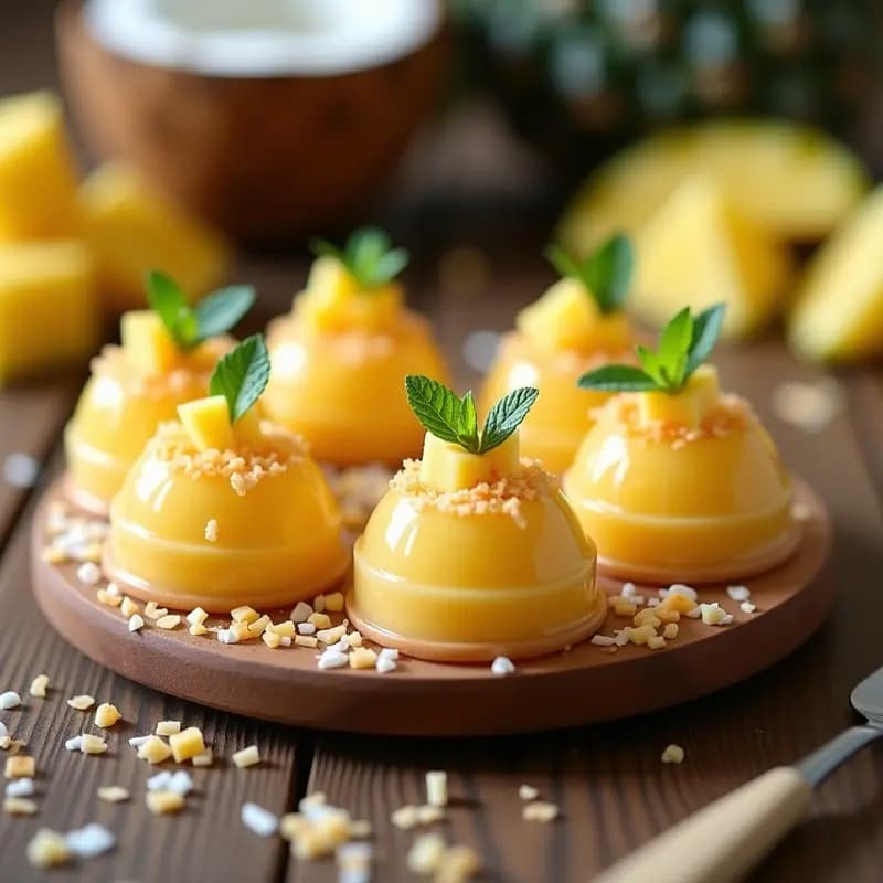 Tacones de Piña Colada Veganos: Postre Tropical Sin Horno en 15 Minutos