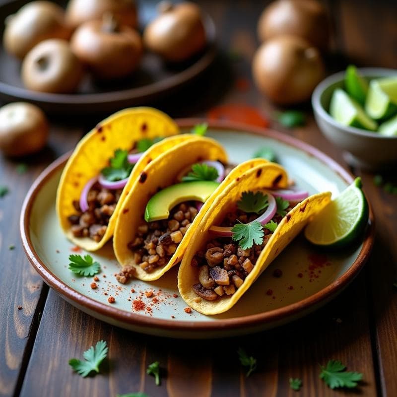 Tacos Ahumados de Hongo Ostra Vegano: Receta Umami en 20 Minutos con Sabor a Fuego