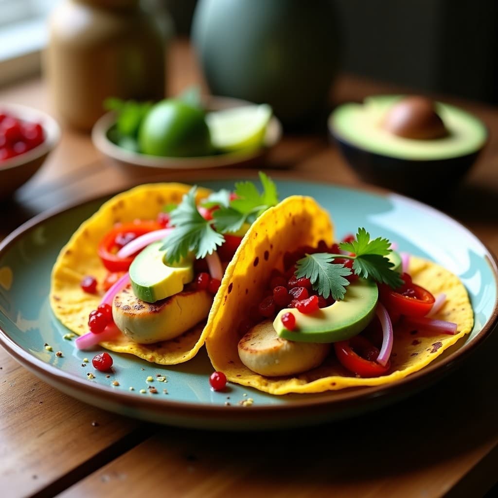 Tacos de Corazón de Alcachofa y Moras de Goji: Receta Mexicana Antioxidante en Airfryer