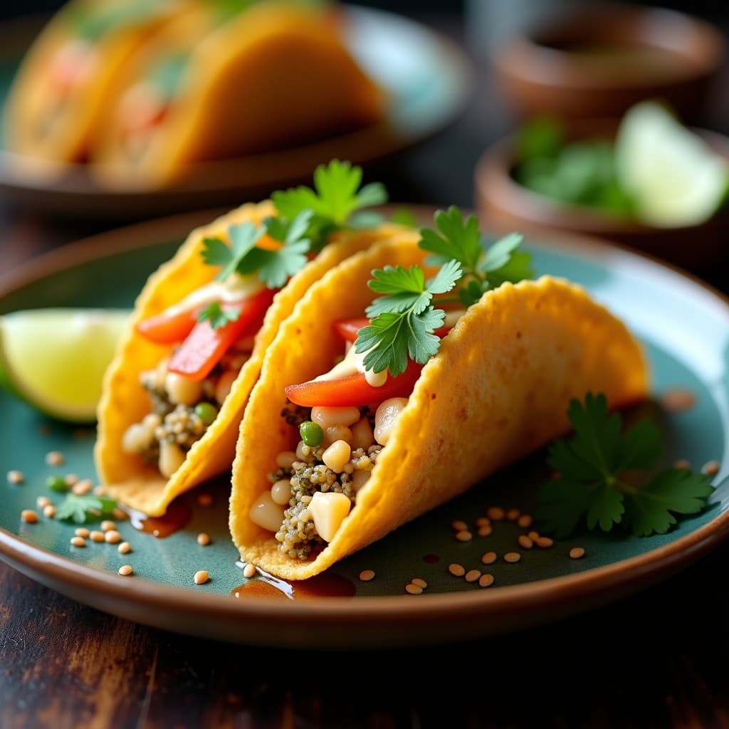 Tacos de Algas Wakame y Surimi: Receta Fusion Japonesa-Mexicana Rápida y Sin Lactosa
