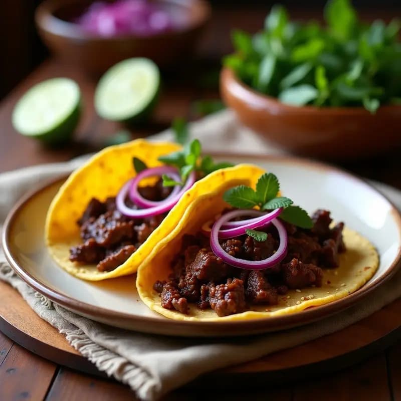 Tacos Árabes de Carne de Res Marzada: Receta de Puebla con Toque Especiado