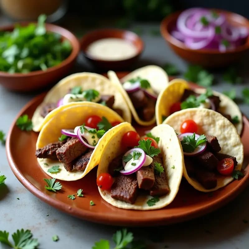 Tacos Árabes de Carne de Res y Yogur: Receta de Tacos al Pastor Estilo Libanés
