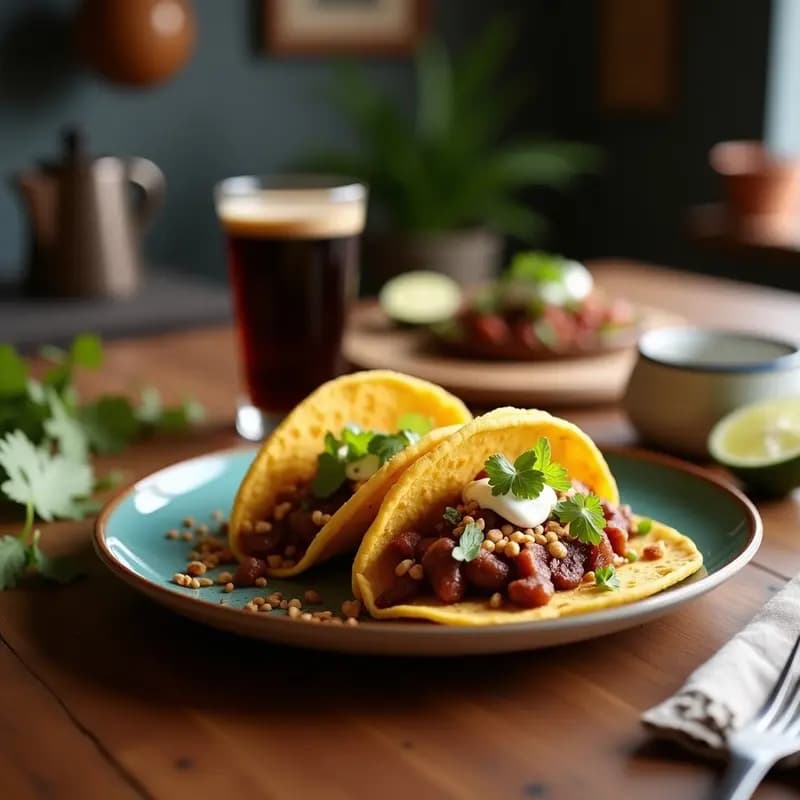 Tacos de Café y Cacao Energéticos: Receta Sin Horno con Toque Mexicano