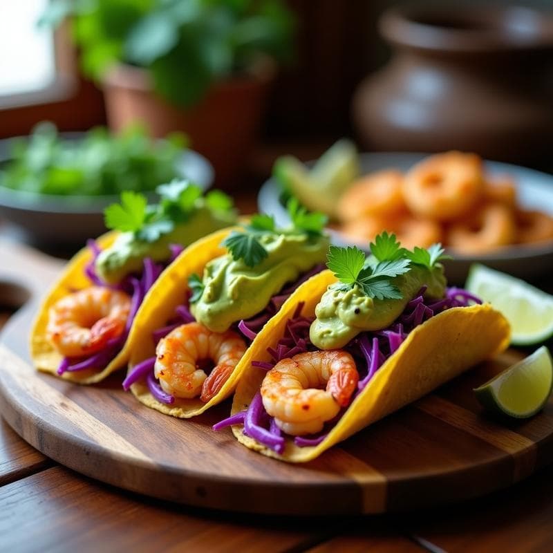 Tacos de Camarones al Ajillo con Aguacate: Receta en Airfryer y Baja en Calorías