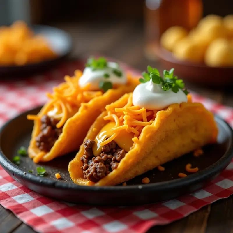 Tacos de Cheetos con Carne Molida, Queso Liquidado y Crema Ácida: El Snack que Desafía los Sentidos