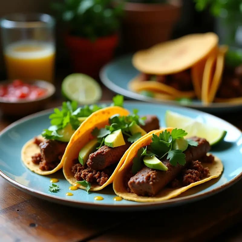 Tacos de Chorizo Vegano con Hongos Portobello: Receta Rápida y Alta en Proteína