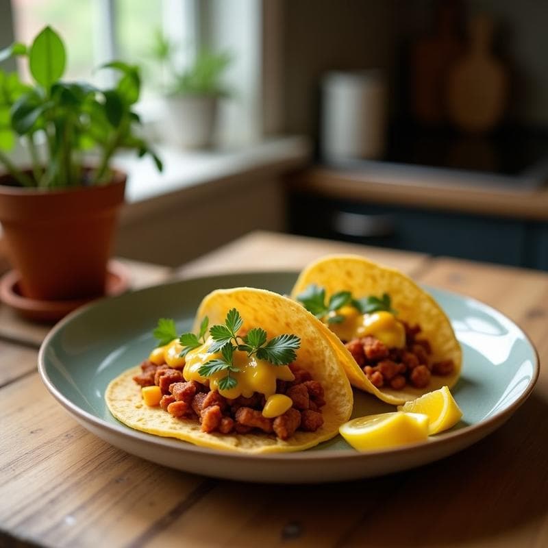 Tacos de Chorizo Vegano y Mango: Receta en Airfryer con Toque Picante y Dulce