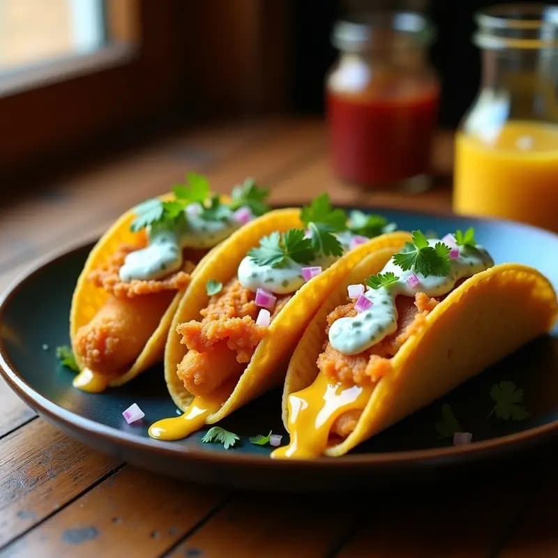 Tacos de Chorro con Queso Fundido y Salsa de Queso Azul: Receta Mexicana Extrema
