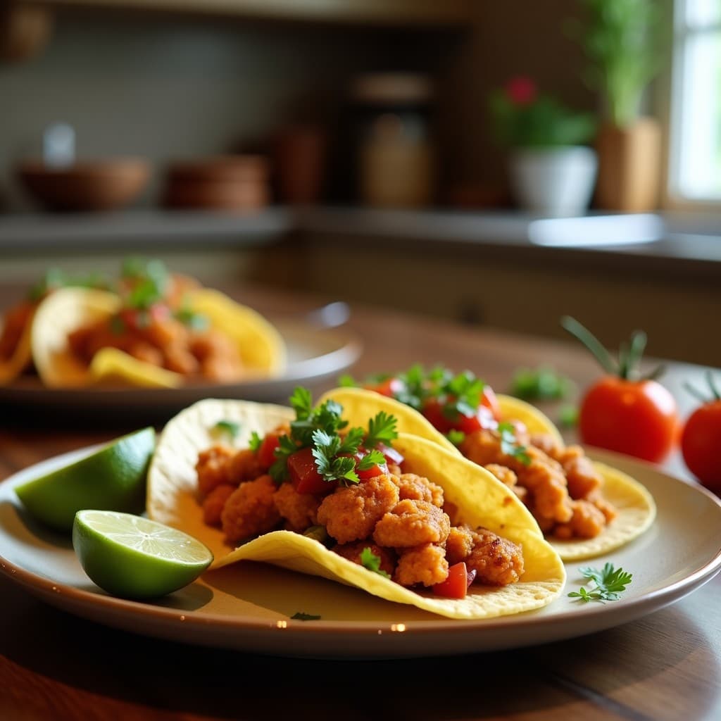 Tacos de coliflor frita con salsa de cacahuete y lime: Receta crudivegana en airfryer sin gluten