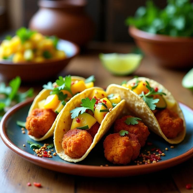 Tacos de Coliflor al Pastor con Adobo de Guajillo: Receta Vegana Mexicana en Airfryer